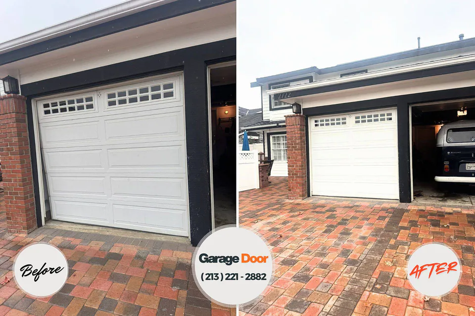 Before and after: garage door company Mendon, UT